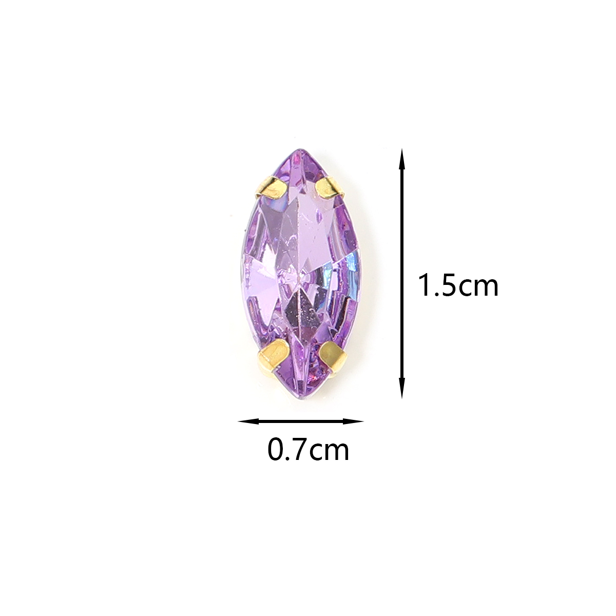 Sew On Rhinestone - 50 pçs forma de olho de