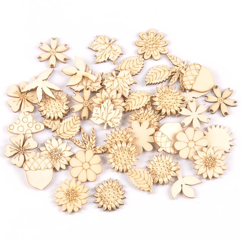 Embellish Craft - Acessórios DIY de madeira natural, girassol