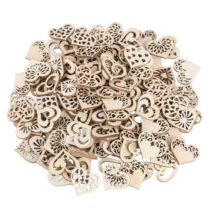 Embellish Craft - 50/100 pçs oco coração padrão pequena