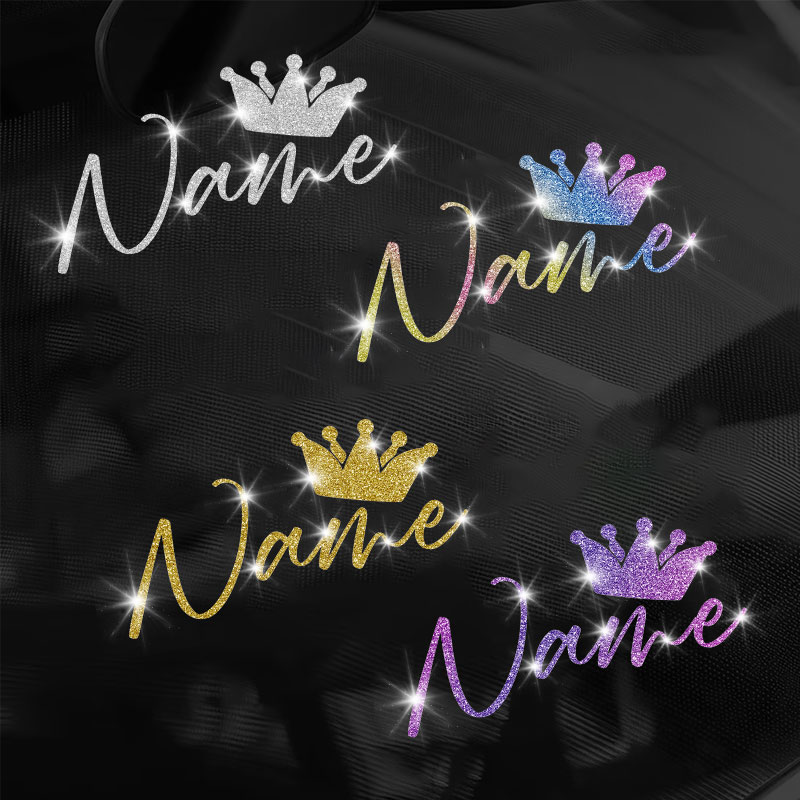 Glitter Vinyl Roll - 1PC Adesivos Personalizados de Coroa com