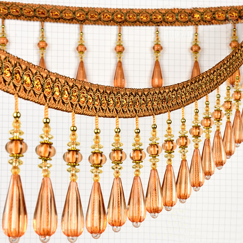 Beaded Trim Fringe - 1m pingente de cristal borla gota