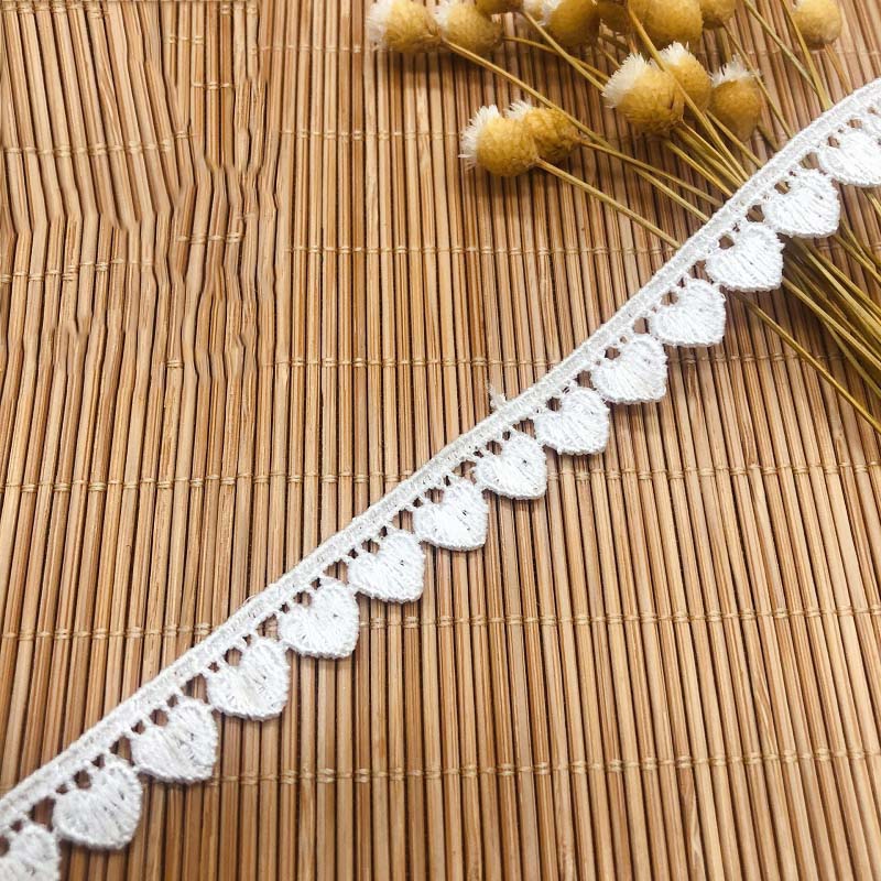 Fringe Ribbon Sewing - 60 jardas corações borla franja branco