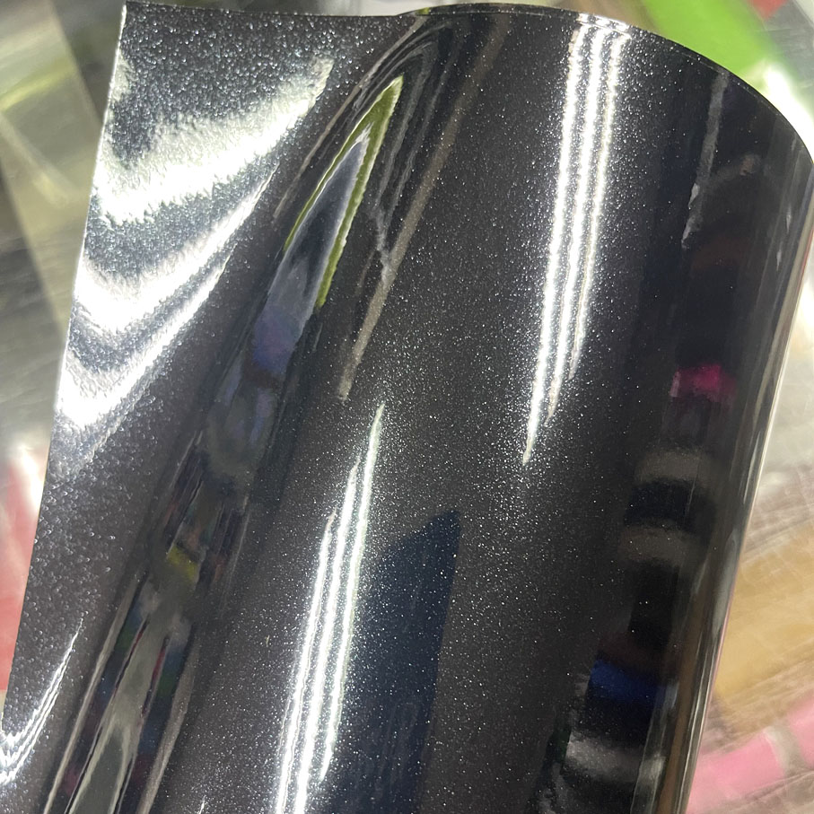 Glitter Vinyl Roll - Vinil Adesivo Diamante Brilhante Preto e