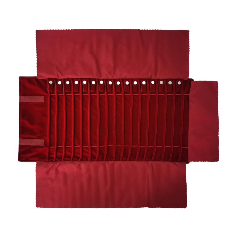 Velvet Ribbon Roll - Estojo Organizador de Joias para Viagem,