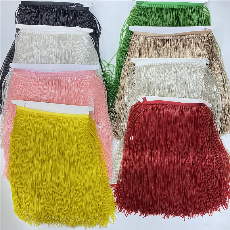 Lace Tassel Beads Franja para  - Beaded Trim Fringe avaliação e preço
