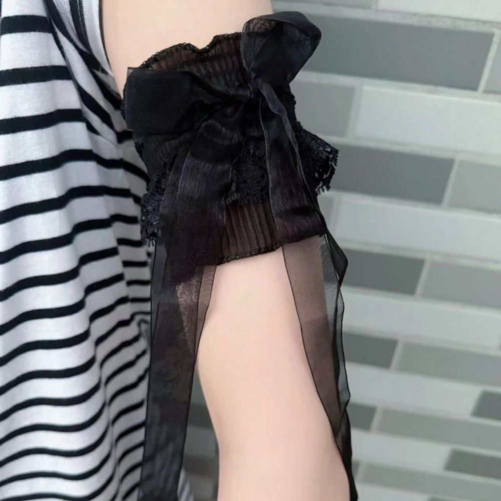Manga de Braço de Renda Estilo - Lace Ribbon Trim avaliação e preço