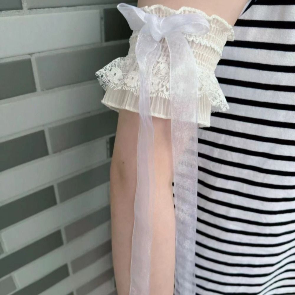 Manga de Braço de Renda Estilo - Lace Ribbon Trim avaliação e preço