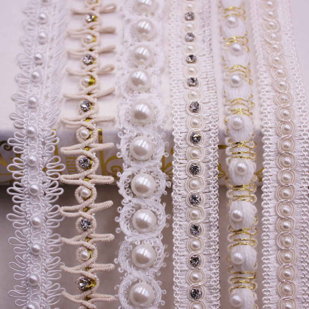1 jarda de largura pérola fris - Fringe Ribbon Sewing avaliação e preço