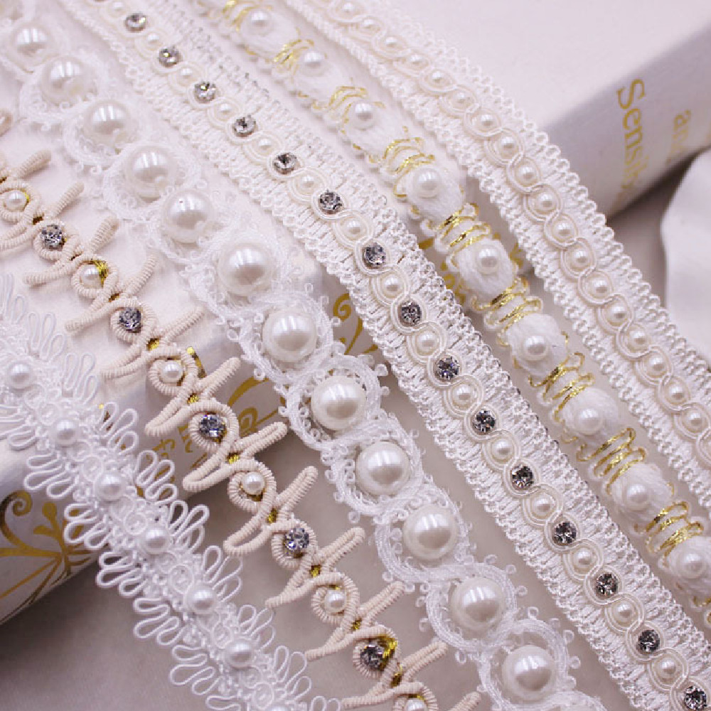 1 jarda de largura pérola fris - Fringe Ribbon Sewing avaliação e preço