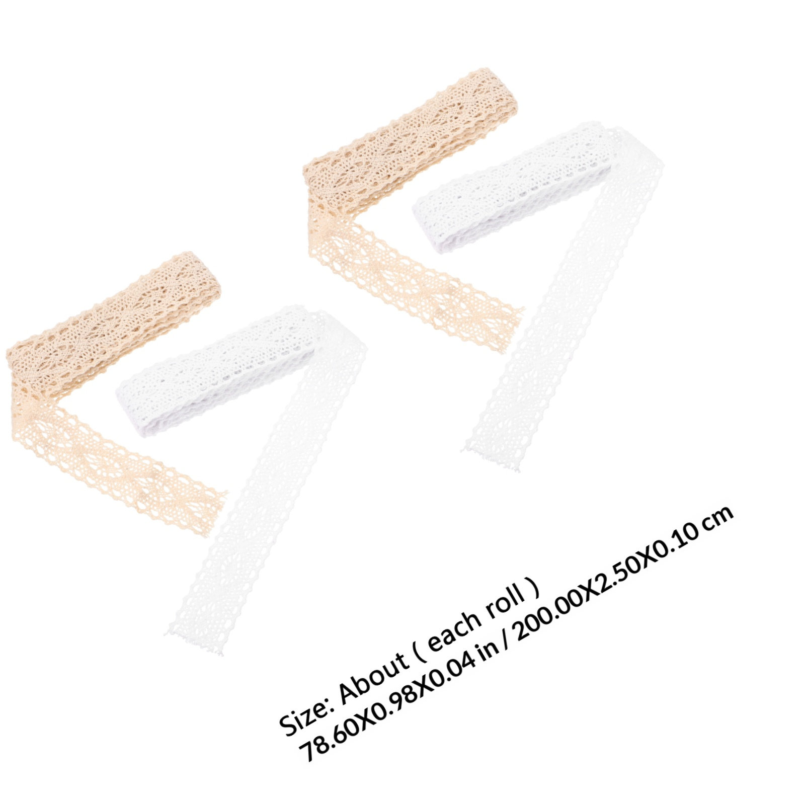 4 Rolos de Fita de Renda Premi - Lace Ribbon Trim avaliação e preço