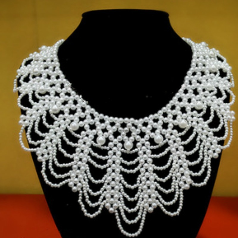 Novo Colar de Renda com Pérola - Beaded Trim Fringe avaliação e preço