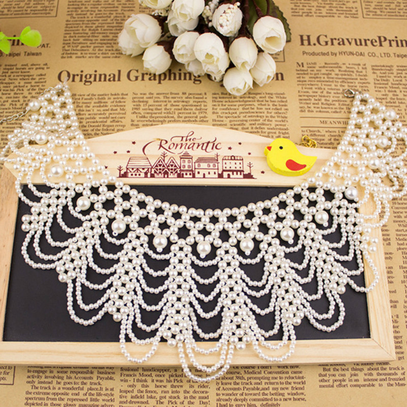 Novo Colar de Renda com Pérola - Beaded Trim Fringe avaliação e preço