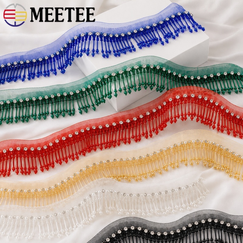 1 Jarda de Renda com Miçangas  - Fringe Ribbon Sewing avaliação e preço