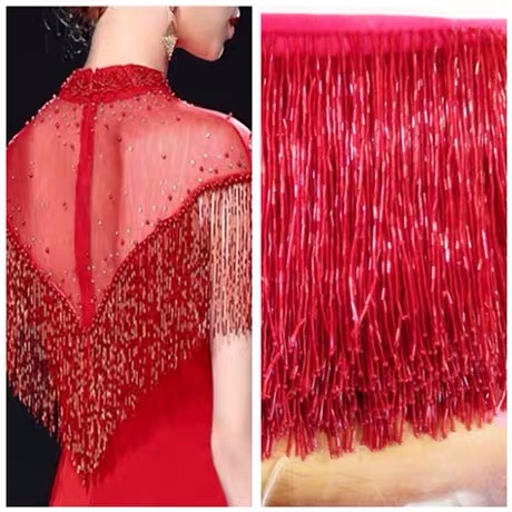 Guarnição de franja de contas  - Beaded Trim Fringe avaliação e preço