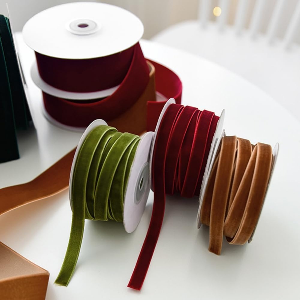 2 rolos 21.88 jardas 3/8 Poleg - Velvet Ribbon Roll avaliação e preço