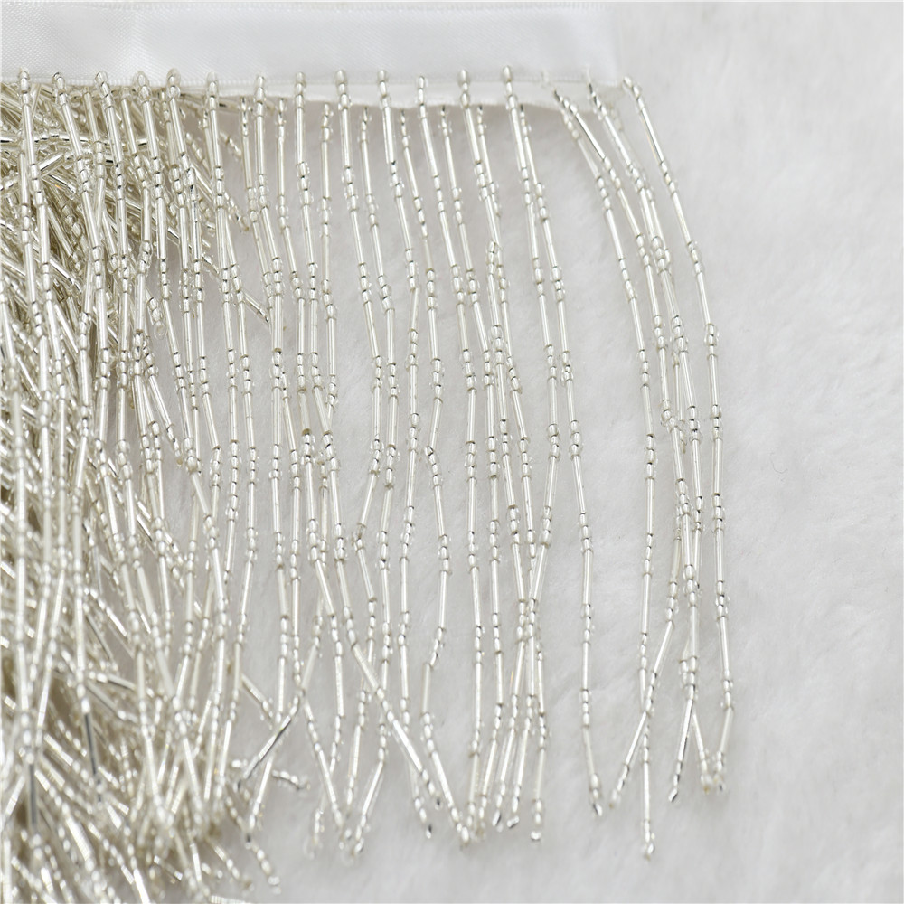 Franja de contas de vidro com  - Beaded Trim Fringe avaliação e preço