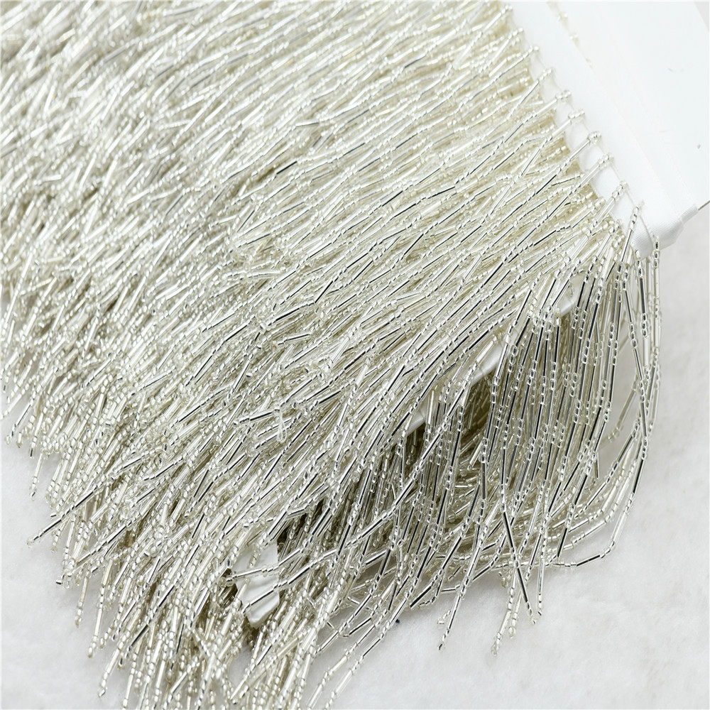 Franja de contas de vidro com  - Beaded Trim Fringe avaliação e preço